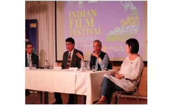 H.E.Mr.Rahul Chhabra,Ambassador of India to Hungary briefed the press for the promotion of Indian Film Festival being held in Budapest from 4-10 October'2018. Capt.Rahul Bali,Curator of the Indian Film Festival and Dr.Repas Agnes,Head of Communications,Budapest Film Zrt.also briefed the Press.Mr.T.P:S.Rawat, Director of Amrita Sher-Gil Cultural Centre (ASCC) was also present.